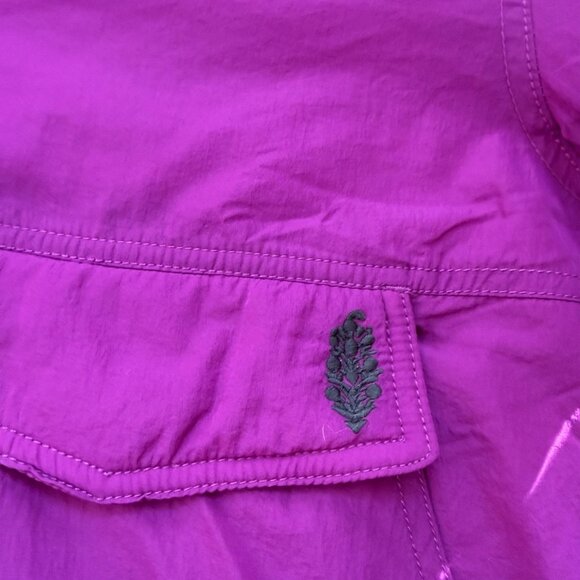 Free People Movement Off The Bleachers Coaches Purple Women’s Jacket Size L - Picture 7 of 10